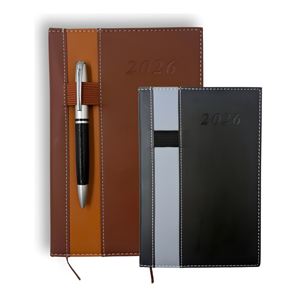 Agenda 2026 Diária Executiva Couro Anual Planner 344 Folhas