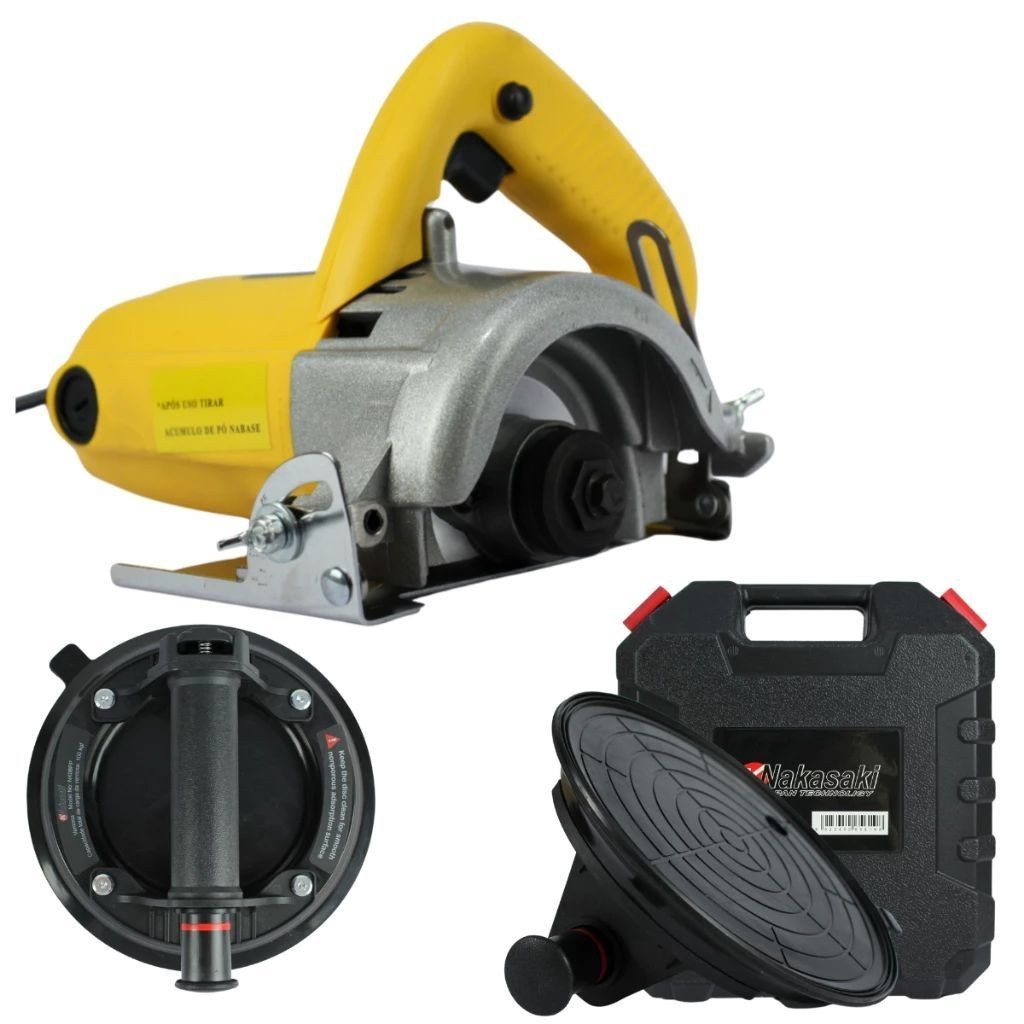 Kit 2Ventosa Profissional de Sucção 200KG Vácuo + Serra Mármore.