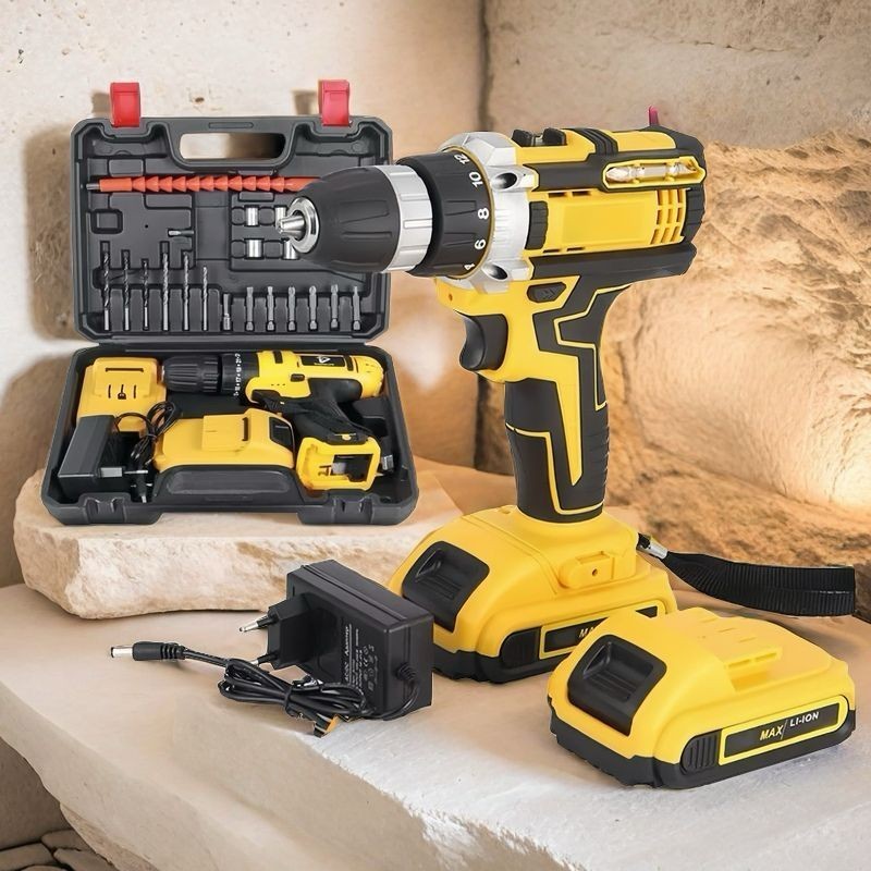 Parafusadeira Furadeira 12V 21V 2 Baterias